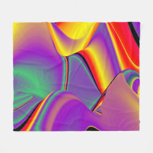 The Magic of Colours Abstract 3D Rainbowart Fleece Blanket