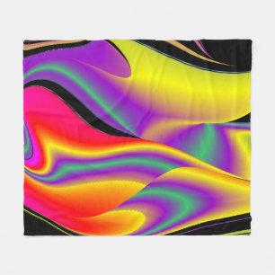 The Magic of Colours Abstract 3D Rainbowart Fleece Blanket