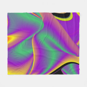 The Magic of Colours Abstract 3D Rainbowart Fleece Blanket
