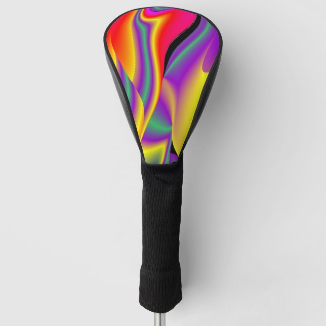 The Magic of Colours Abstract 3D Rainbowart Golf Head Cover (Front)