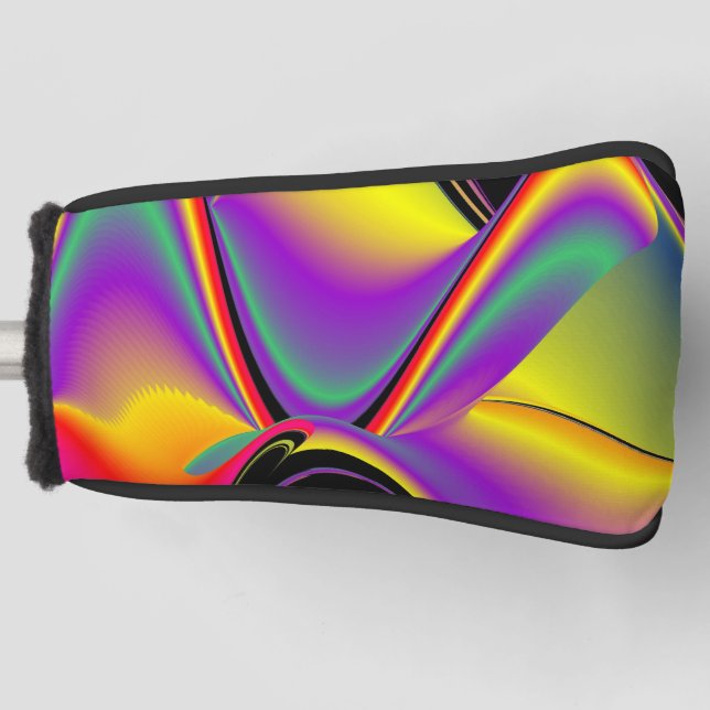 The Magic of Colours Abstract 3D Rainbowart Golf Head Cover (Front)