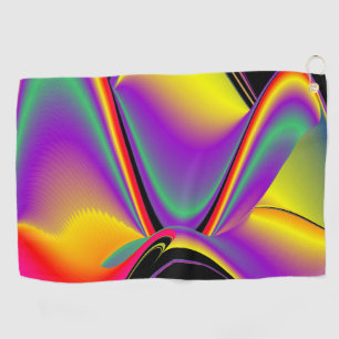 The Magic of Colours Abstract 3D Rainbowart Golf Towel