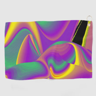 The Magic of Colours Abstract 3D Rainbowart Golf Towel
