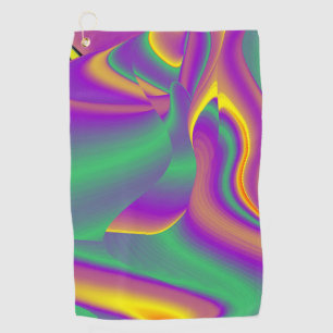 The Magic of Colours Abstract 3D Rainbowart Golf Towel