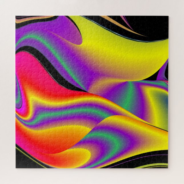 The Magic of Colours Abstract 3D Rainbowart Jigsaw Puzzle (Horizontal)