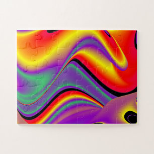 The Magic of Colours Abstract 3D Rainbowart Jigsaw Puzzle