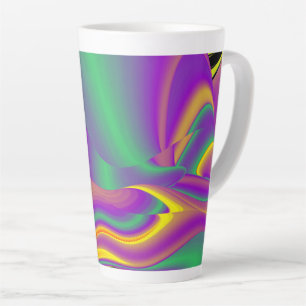 The Magic of Colours , Abstract 3D Rainbowart Latte Mug