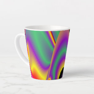 The Magic of Colours , Abstract 3D Rainbowart Latte Mug