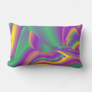The Magic of Colours Abstract 3D Rainbowart Lumbar Cushion