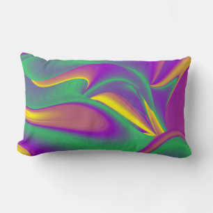 The Magic of Colours Abstract 3D Rainbowart Lumbar Cushion
