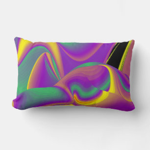 The Magic of Colours Abstract 3D Rainbowart Lumbar Cushion