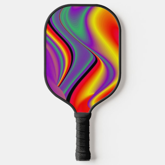 The Magic of Colours Abstract 3D Rainbowart Pickleball Paddle (Front)