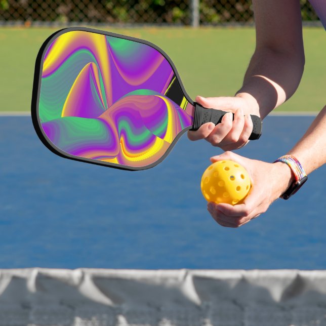 The Magic of Colours Abstract 3D Rainbowart Pickleball Paddle (Insitu)