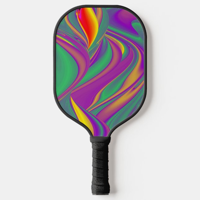 The Magic of Colours Abstract 3D Rainbowart Pickleball Paddle (Front)