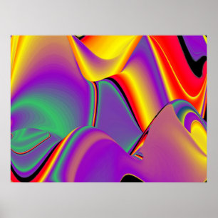 The Magic of Colours Abstract 3D Rainbowart Poster
