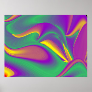 The Magic of Colours Abstract 3D Rainbowart Poster