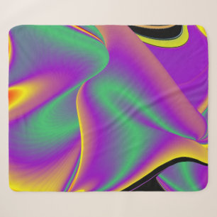 The Magic of Colours Abstract 3D Rainbowart Sherpa Blanket