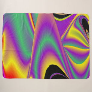 The Magic of Colours Abstract 3D Rainbowart Sherpa Blanket