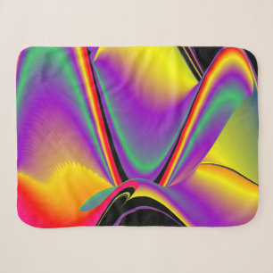The Magic of Colours Abstract 3D Rainbowart Sherpa Blanket