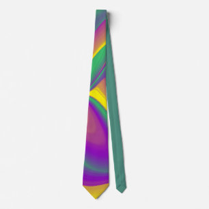 The Magic of Colours , Abstract 3D Rainbowart Tie