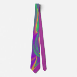 The Magic of Colours , Abstract 3D Rainbowart Tie