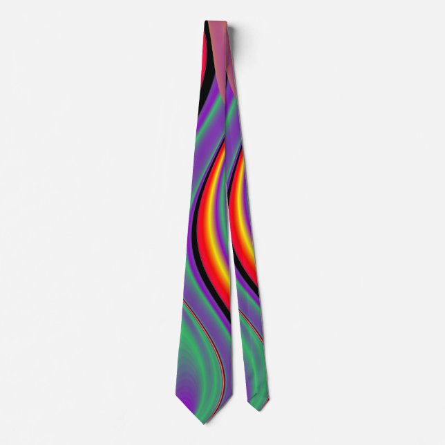 The Magic of Colours , Abstract 3D Rainbowart Tie (Front)
