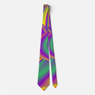 The Magic of Colours , Abstract 3D Rainbowart Tie