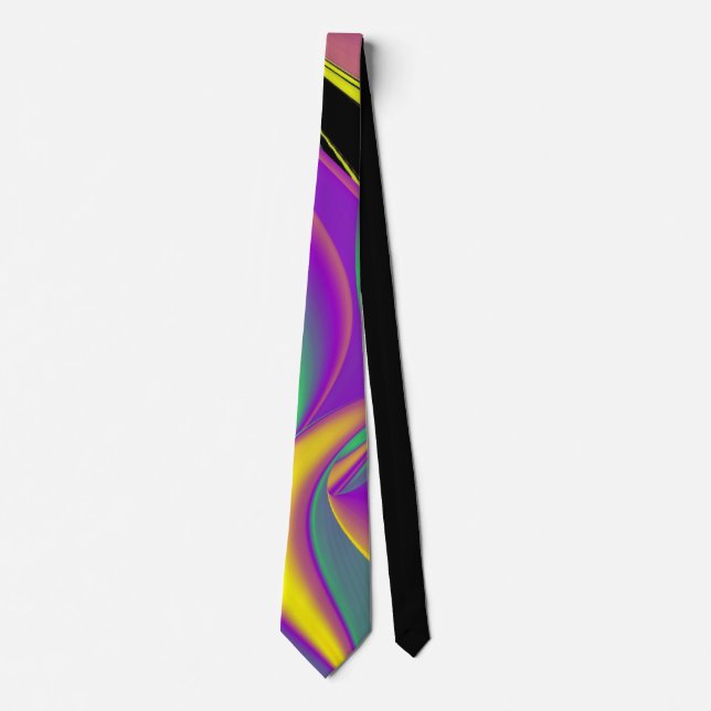 The Magic of Colours , Abstract 3D Rainbowart Tie (Front)