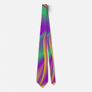The Magic of Colours , Abstract 3D Rainbowart Tie