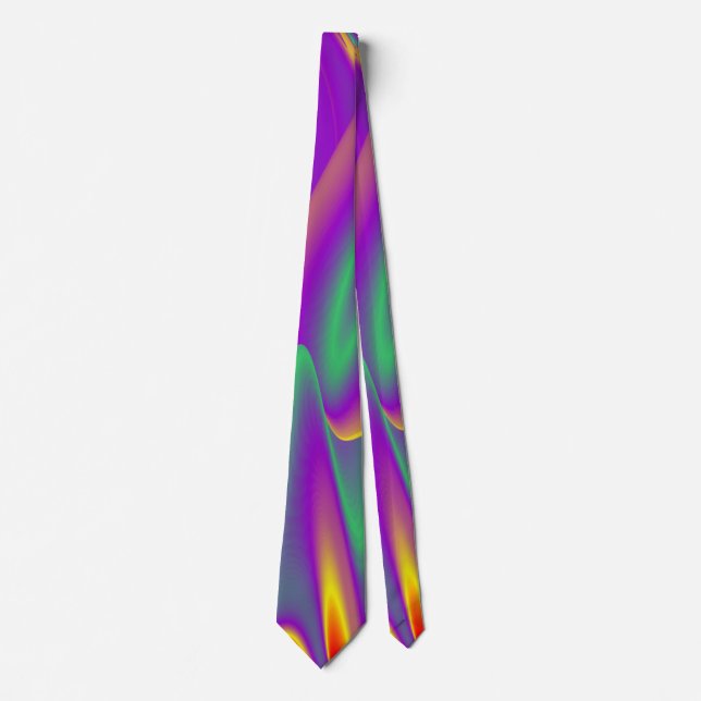 The Magic of Colours , Abstract 3D Rainbowart Tie (Front)