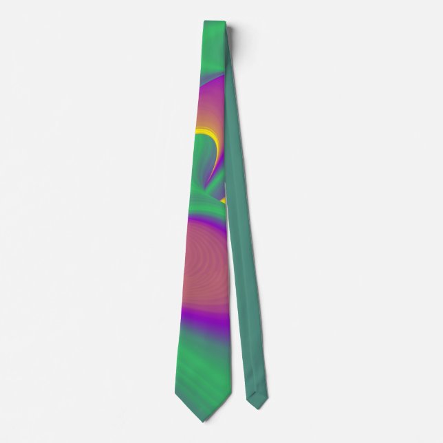 The Magic of Colours , Abstract 3D Rainbowart Tie (Front)