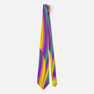 The Magic of Colours , Abstract 3D Rainbowart Tie