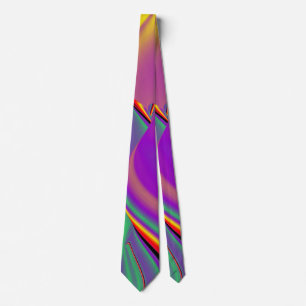 The Magic of Colours , Abstract 3D Rainbowart Tie