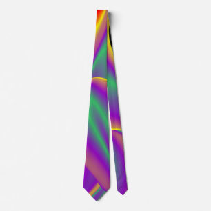 The Magic of Colours , Abstract 3D Rainbowart Tie