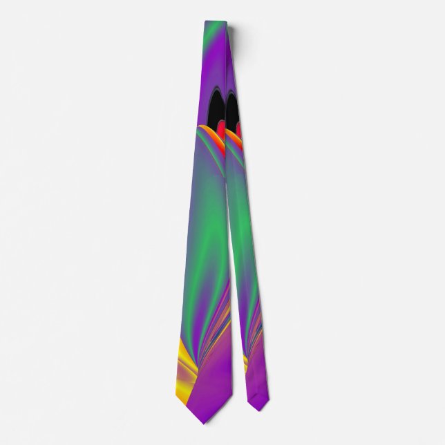 The Magic of Colours , Abstract 3D Rainbowart Tie (Front)