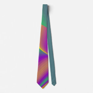 The Magic of Colours , Abstract 3D Rainbowart Tie