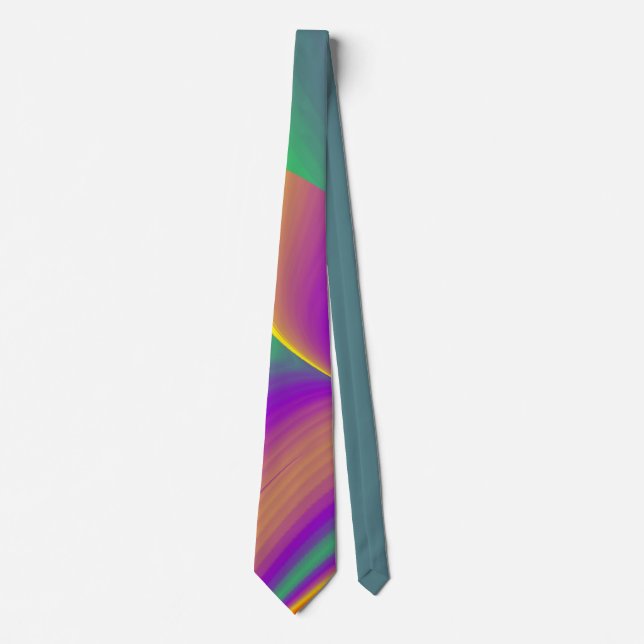 The Magic of Colours , Abstract 3D Rainbowart Tie (Front)