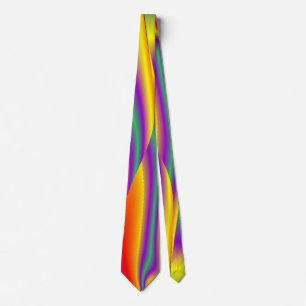 The Magic of Colours , Abstract 3D Rainbowart Tie