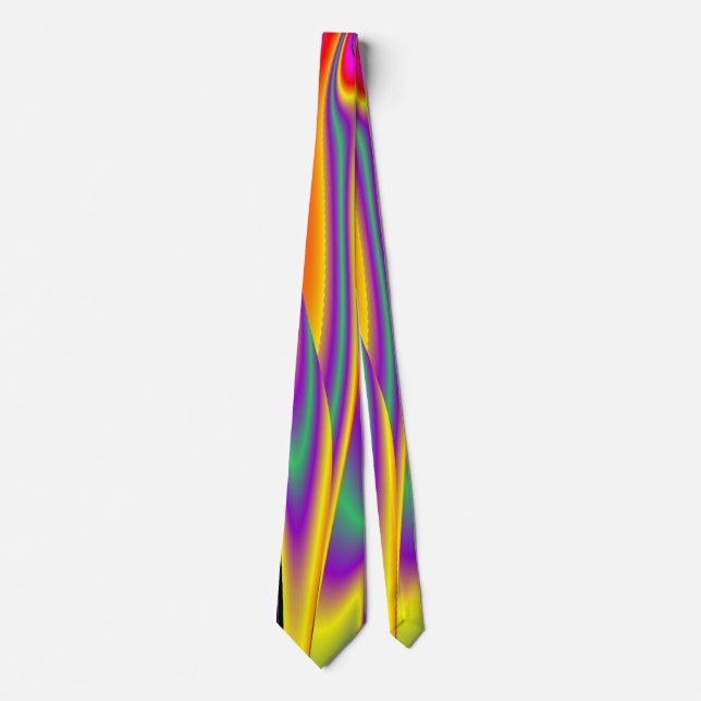 The Magic of Colours , Abstract 3D Rainbowart Tie (Front)