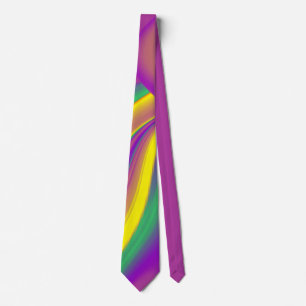 The Magic of Colours , Abstract 3D Rainbowart Tie