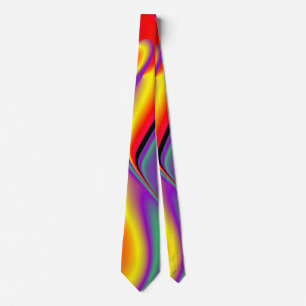 The Magic of Colours , Abstract 3D Rainbowart Tie