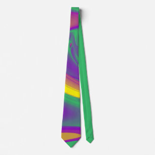 The Magic of Colours , Abstract 3D Rainbowart Tie
