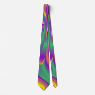 The Magic of Colours , Abstract 3D Rainbowart Tie