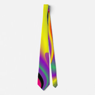 The Magic of Colours , Abstract 3D Rainbowart Tie