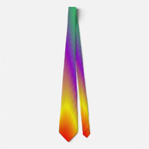 The Magic of Colours , Abstract 3D Rainbowart Tie