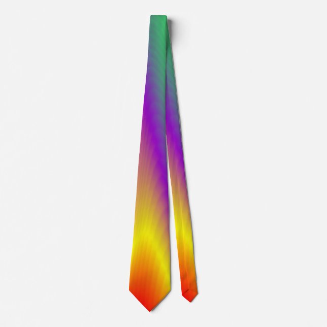 The Magic of Colours , Abstract 3D Rainbowart Tie (Front)