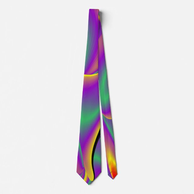 The Magic of Colours , Abstract 3D Rainbowart Tie (Front)