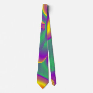 The Magic of Colours , Abstract 3D Rainbowart Tie