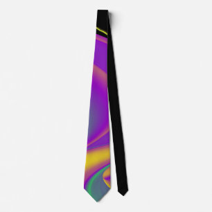 The Magic of Colours , Abstract 3D Rainbowart Tie