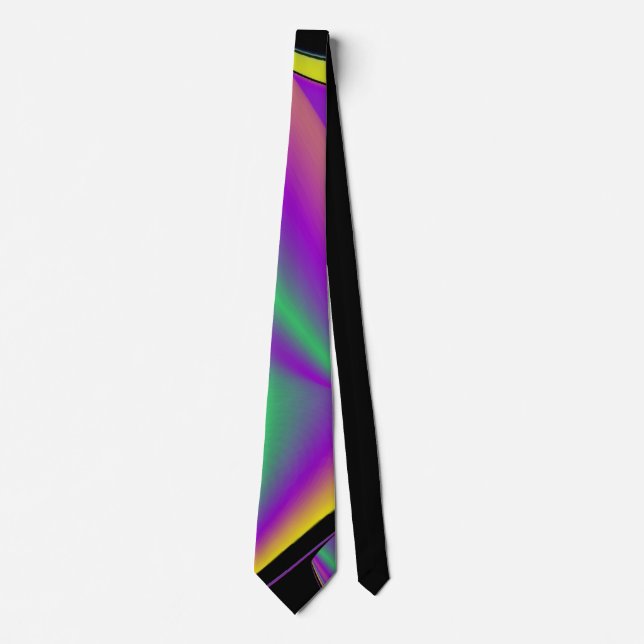 The Magic of Colours , Abstract 3D Rainbowart Tie (Front)